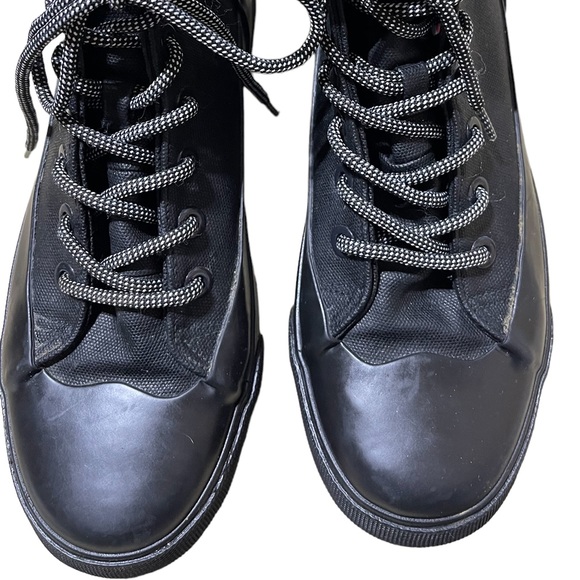 Hunter for Target Adult Unisex Lace Up Ankle Rain Boots Mens 7.5 Women 9.5 BLK - Picture 3 of 16